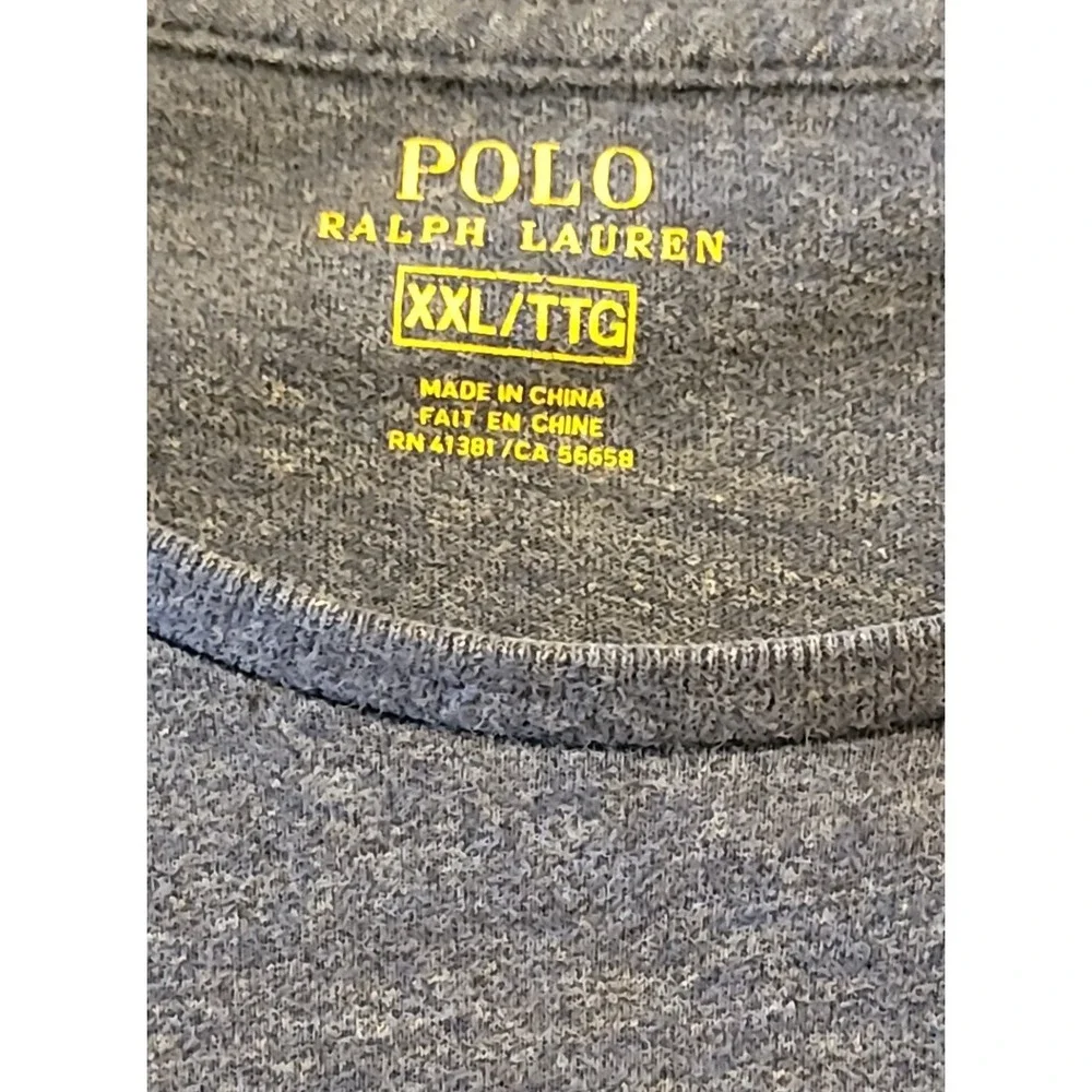 Polo Ralph Lauren Men's XXL T-shirt Long Sleeve Heather Blue Base Layer Casual